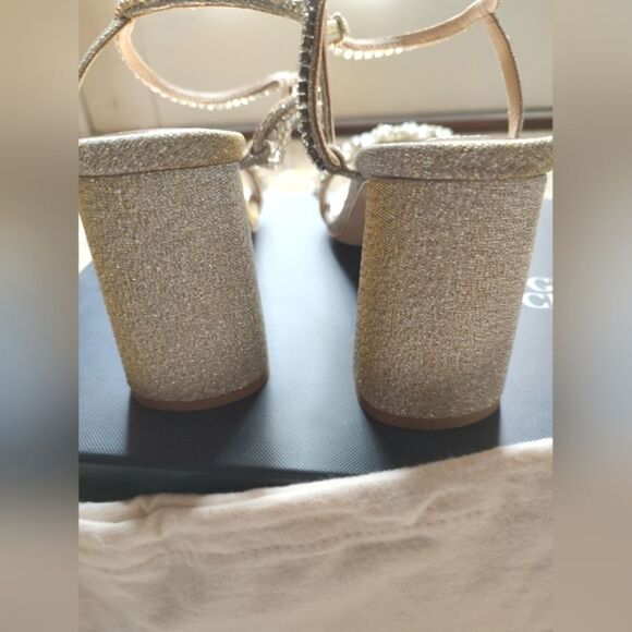 Badgley Mishka Womens Tanisha Block Glitter Heels. Size 9 NIB. - Picture 5 of 9